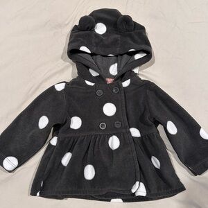 Carter's Black and White Polka Dot Hooded Jacket